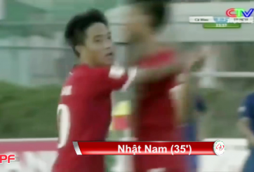 VIDEO: Cầu thủ hạng Nhất ăn mừng như Ronaldo với siêu phẩm khó tin