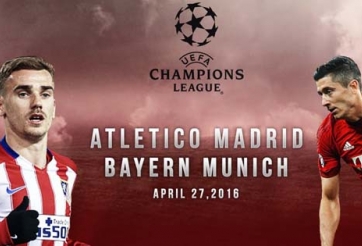 Kết quả Atletico vs Bayern Munich - Bán kết cúp C1