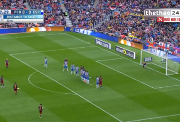 VIDEO: Siêu phẩm sút phạt của Messi vào lưới Espanyol