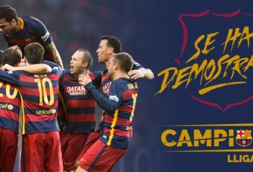 VIDEO: Cầu thủ Barca ăn mừng chức vô địch La Liga lần thứ 24