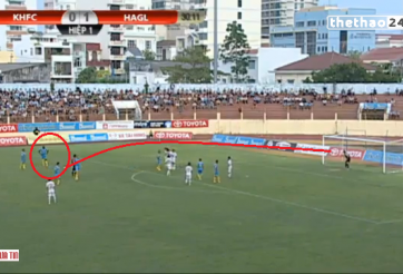 VIDEO: Siêu phẩm sút phạt của Uche vào lưới HAGL