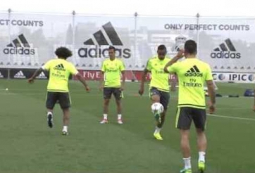 VIDEO: Những bài tập tấn công của Real trước thềm chung kết C1