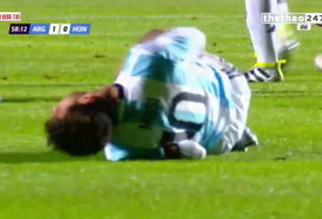 VIDEO: Messi dính chấn thương đáng ngại ở trận gặp Honduras