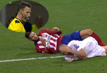 VIDEO: Phản ứng hài hước của trọng tài trước màn 'lăn lộn' lần 2 của Pepe
