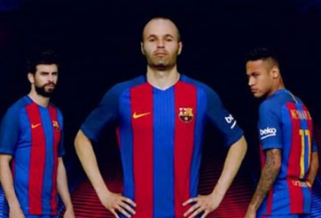 Barca trình làng mẫu áo đấu sân nhà mùa 2016/17