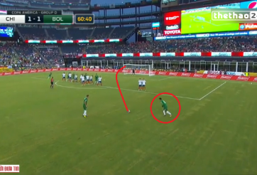 VIDEO: Sao Bolivia sút phạt với đường cong tuyệt đỉnh vào lưới Chile