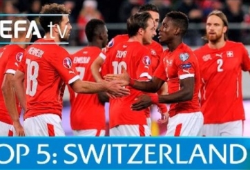 VIDEO: Top 5 bàn thắng đẹp của Thụy Sĩ ở vòng loại Euro 2016