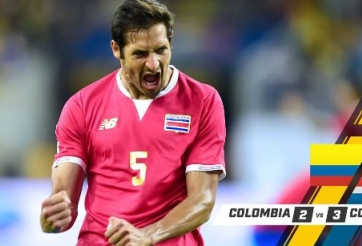 Video bàn thắng: Colombia 2-3 Costa Rica (Vòng bảng Copa America 2016)
