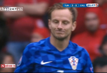 VIDEO: Pha bóng uy hiếp khung thành Thổ Nhĩ Kỳ của Rakitic