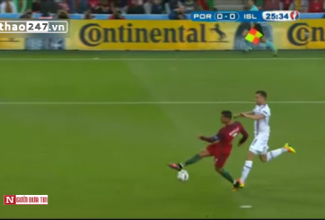 VIDEO: 2 pha dứt điểm đáng thất vọng của Ronaldo trước Iceland