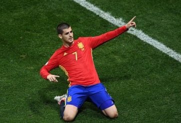VIDEO: Alvaro Morata đánh đầu hiểm hóc mở tỷ số cho Tây Ban Nha