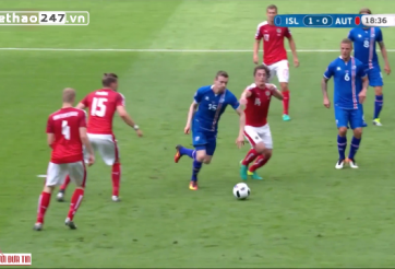 VIDEO: Bodvarsson mở tỷ số (Iceland 1-0 Áo)