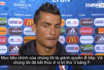 VIDEO: Phỏng vấn Ronaldo sau trận hòa kịch tính trước Hungary