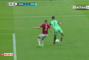 VIDEO: Ronaldo đánh gót điệu nghệ vào lưới Hungary