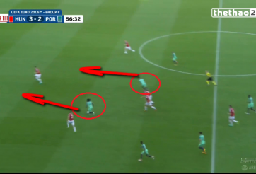 VIDEO: Pha tăng tốc làm lu mờ Ronaldo của Renato Sanches