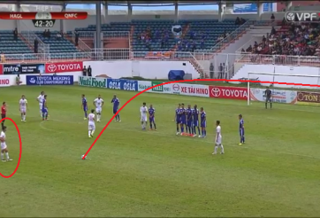 VIDEO: Văn Thanh sút phạt tuyệt đẹp vào lưới Quảng Nam