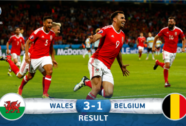 Video bàn thắng: Bỉ 1-3 Wales (Tứ kết Euro 2016)