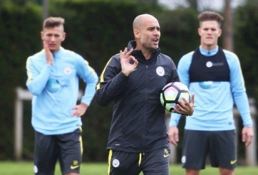 VIDEO: HLV Guardiola 'hò hét' trong buổi tập đầu tiên cùng Man City