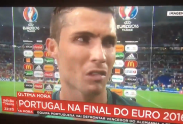 VIDEO: Ronaldo xúc động suýt khóc khi phát biểu sau trận bán kết