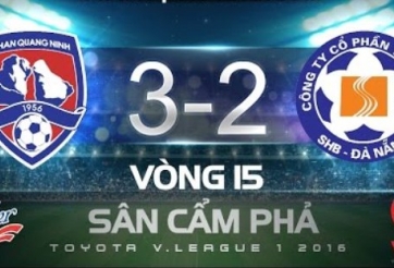Video bàn thắng: Quảng Ninh 3-2 Đà Nẵng (Vòng 15 V-League 2016)