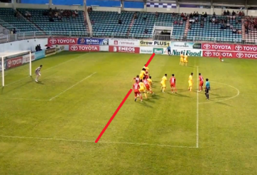 Tình huống ghi bàn gây tranh cãi của HAGL ở vòng 15 V-League