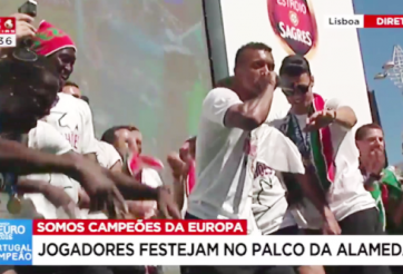 Nani - Sanches biểu diễn beatbox ăn mừng chức vô địch Euro 2016