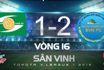 Video bàn thắng: SLNA 1-2 Khánh Hòa (Vòng 16 V-League 2016)