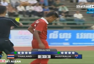 VIDEO: Pha ăn mừng phản cảm của cầu thủ U16 Thái Lan