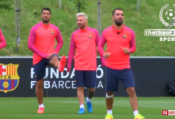 VIDEO: Messi lần đầu 'khoe' tóc mới trong buổi tập cùng Barcelona