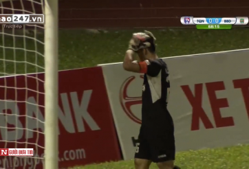 Công Vinh sút trượt pen và hành động không đẹp của thủ môn Quảng Ninh