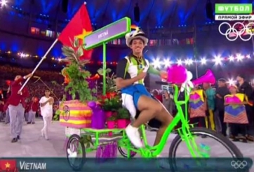 VIDEO: Đoàn Thể thao Việt Nam tại lễ khai mạc Olympic Rio 2016