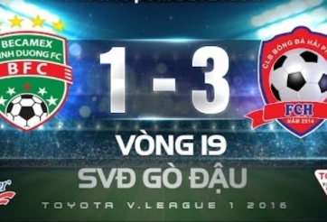Video bàn thắng: Bình Dương 1-3 Hải Phòng (Vòng 19 V-League 2016)
