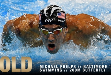 VIDEO: Michael Phelps giành HCV 200m bơi bớm ( Olympic 2016)