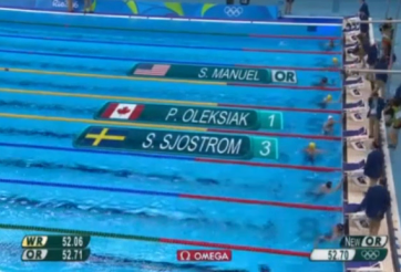 Hy hữu: VĐV Mỹ và Canada cùng giành HCV 100m bơi tự do nữ