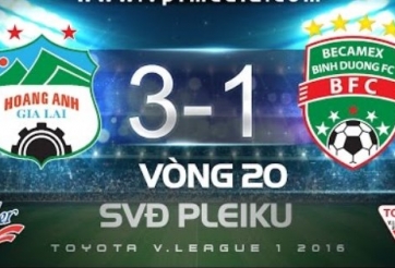 Video bàn thắng: HAGL 3-1 Bình Dương (Vòng 20 V-League 2016)