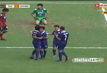 Video bàn thắng: U19 Thái Lan 3-1 U18 Sapporo (KBZ Bank Cup 2016)