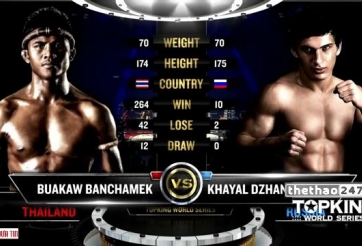 VIDEO: Trận thua tâm phục của 'Thánh Muay' Buakaw