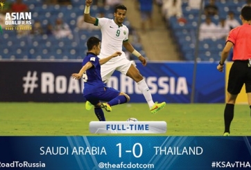 Video bàn thắng: Saudi Arabia 1-0 Thái Lan (Vòng loại World Cup 2018)