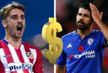 Chuyển nhượng 8/9: Chelsea dự chi tiền và Costa đổi Griezmann