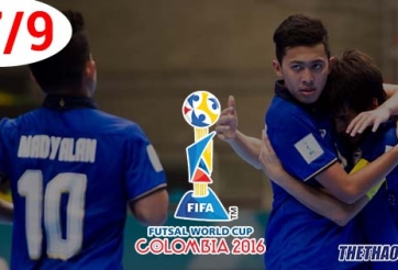 Lịch thi đấu futsal thế giới 2016, trực tiếp Futsal World Cup (17/9)