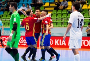VIDEO: Đánh bại Kazakhstan, Tây Ban Nha gặp Nga ở tứ kết Futsal World Cup 2016