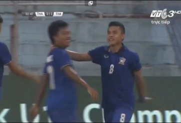 Video bàn thắng: U19 Thái Lan 2-1 U19 Đông Timor (Bán kết U19 AFF Cup 2016)