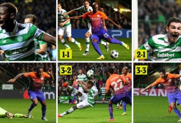 Video bàn thắng: Celtic 3-3 Man City (Bảng C - Champions League)