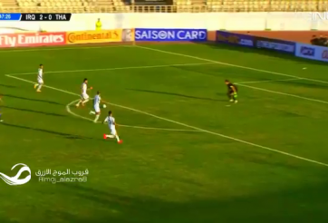 VIDEO: Pha bỏ lỡ khó tin 4 chân sút Iraq đối mặt thủ môn Thái Lan