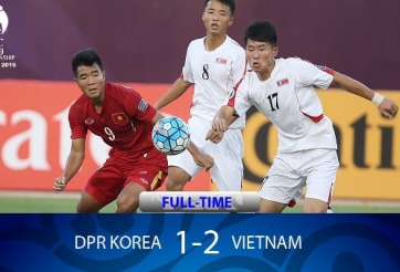 Video bàn thắng: U19 Việt Nam 2-1 U19 Triều Tiên (U19 châu Á 2016)