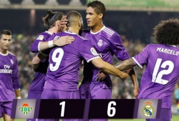 Video bàn thắng: Real Betis 1-6 Real Madrid (Vòng 8 La Liga)