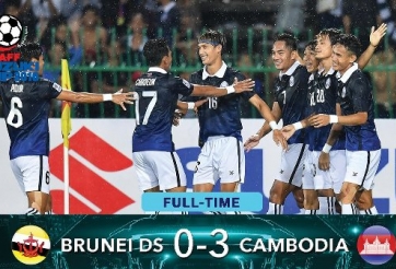 Video bàn thắng: Brunei 0-3 Campuchia (Vòng loại AFF Cup 2016)