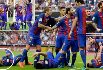 VIDEO: CĐV Valencia nổi giận, ném 'vật thể lạ' vào các cầu thủ Barca