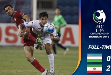Video bàn thắng: Uzbekistan 0-2 Iran (Tứ kết U19 châu Á 2016)