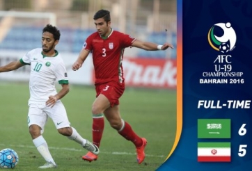 Video bàn thắng: Saudi Arabia 6-5 Iran (Bán kết U19 châu Á 2016)
